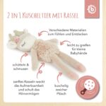 Bieco Kuscheltier Reh Ella mit Rassel | Baby Kuscheltier ab 0 Monate Stofftier Baby Plüschtier Reh rentier - Image 6